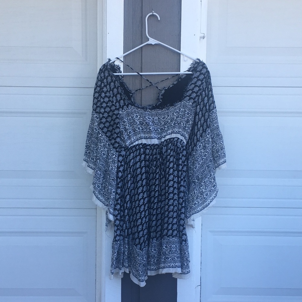 Free People Dress - Navy, Black, & Cream